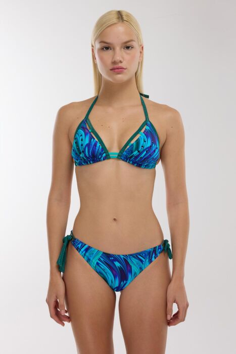 Ayyıldız 5626 Turkuaz Desenli Bikini Takımı - 1