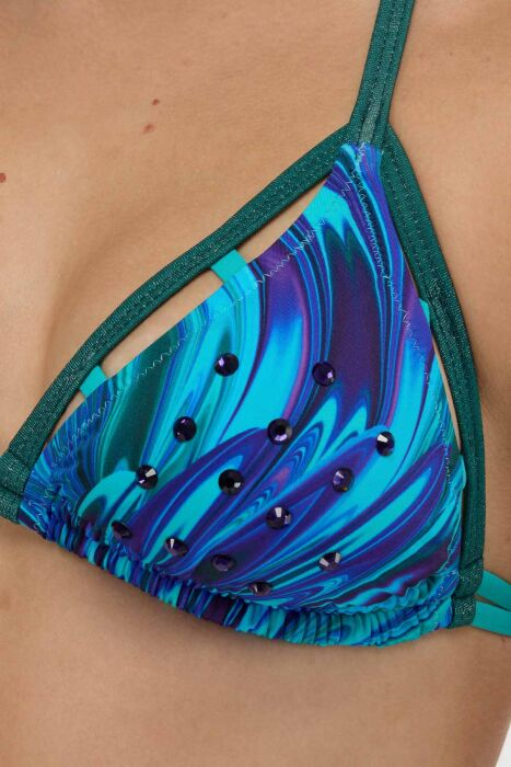 Ayyıldız 5626 Turkuaz Desenli Bikini Takımı - 2