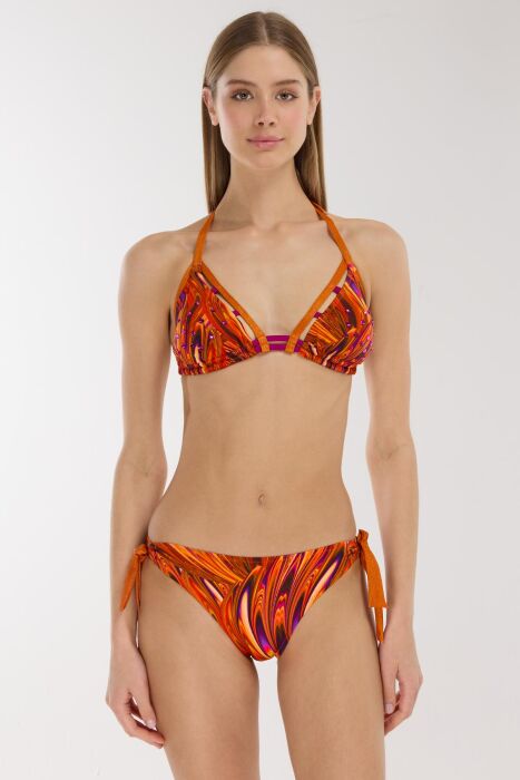 Ayyıldız 5626 Turuncu Desenli Bikini Takımı - AYYILDIZ