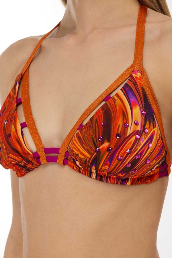 Ayyıldız 5626 Turuncu Desenli Bikini Takımı - 2