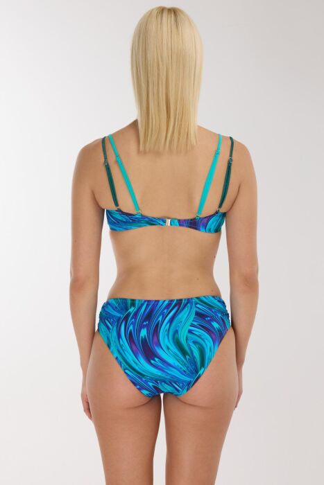 Ayyıldız 5627 Turkuaz Desenli Bikini Takımı - 4