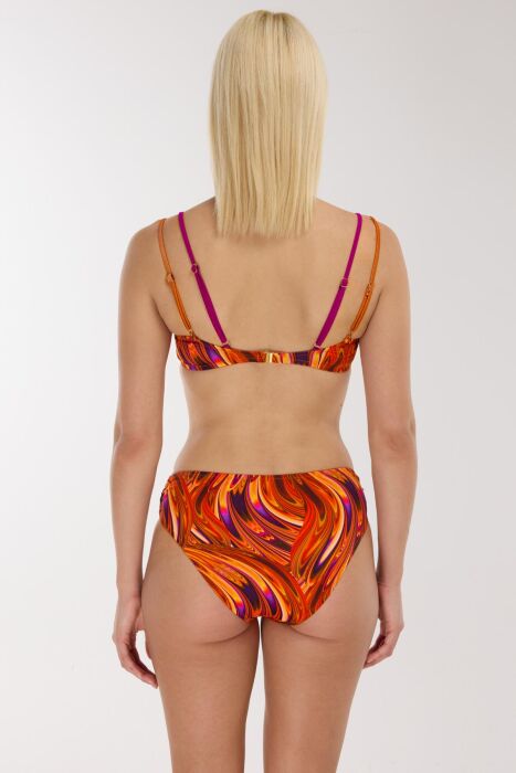 Ayyıldız 5627 Turuncu Desenli Bikini Takımı - 4