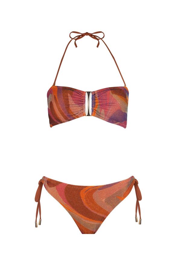 Ayyıldız 5628 Turuncu Straplez Bikini Takımı - 4