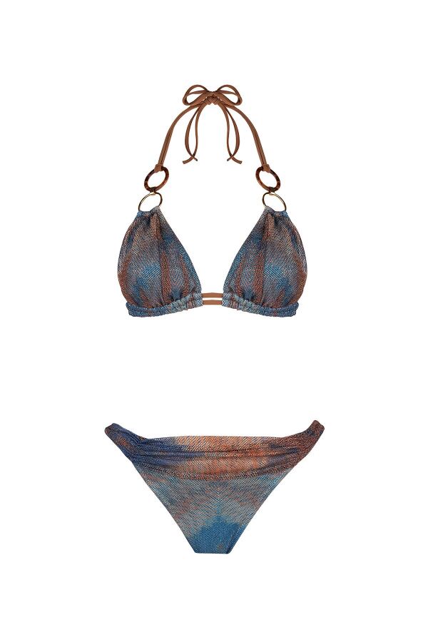 Ayyıldız 5629 Mavi Üçgen Bikini Takımı - 4