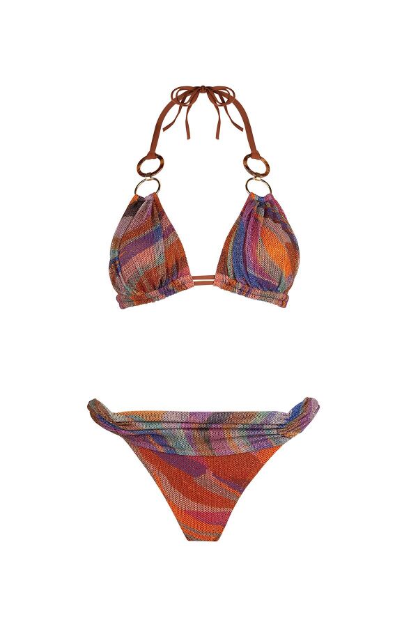 Ayyıldız 5629 Turuncu Üçgen Bikini Takımı - 4