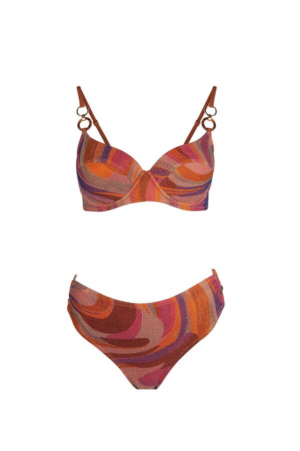 Ayyıldız 5630 Turuncu Balkonet Bikini Takımı - 5
