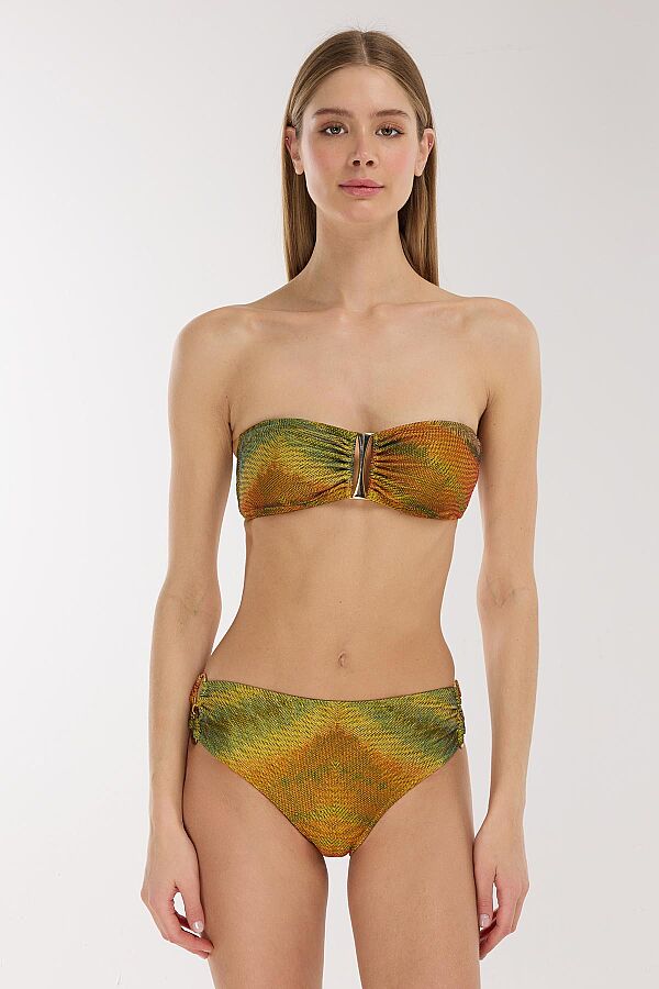 Ayyıldız 5632 Yeşil Straplez Bikini Takımı - 1