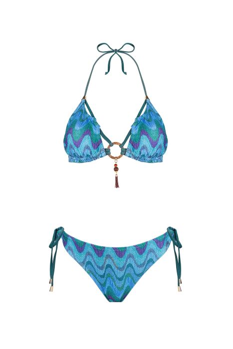 Ayyıldız 5633 Mavi Simli Bikini Takımı - 5