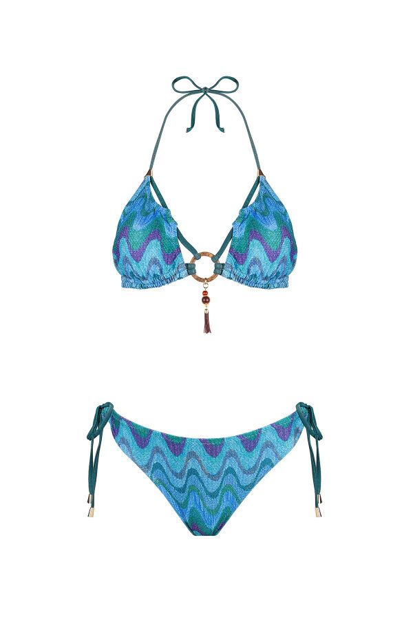 Ayyıldız 5633 Mavi Simli Bikini Takımı - 5