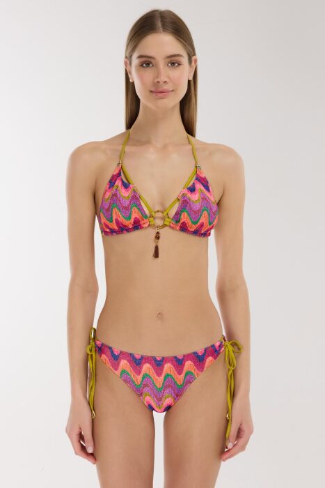 Ayyıldız 5633 Pembe Simli Bikini Takımı - 1