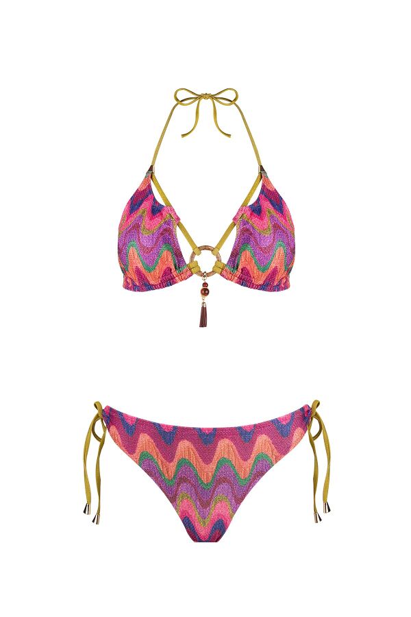 Ayyıldız 5633 Pembe Simli Bikini Takımı - 5