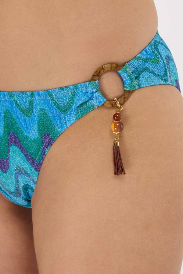 Ayyıldız 5634 Mavi Simli Bikini Takımı - 3