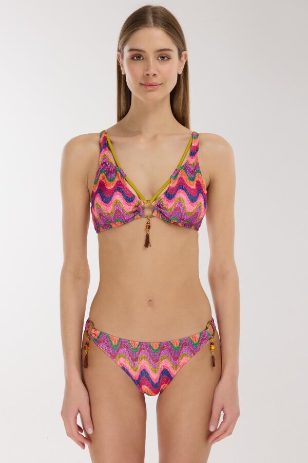 Ayyıldız 5634 Pembe Simli Bikini Takımı - 1