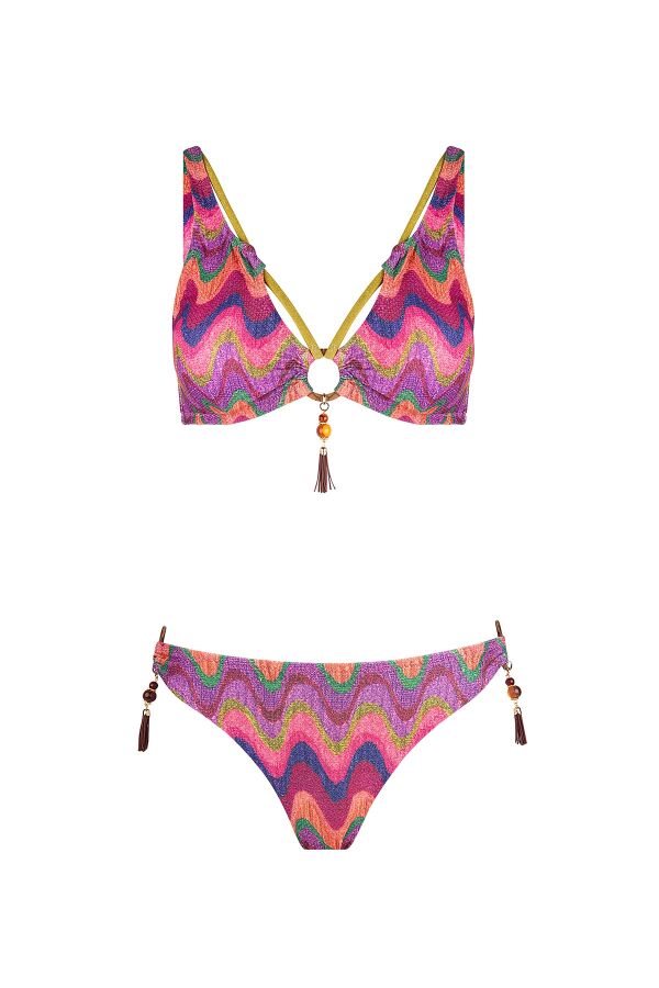 Ayyıldız 5634 Pembe Simli Bikini Takımı - 5