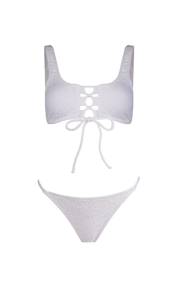 Ayyıldız 5637 Beyaz Yarım Atlet Bikini Takımı - 4