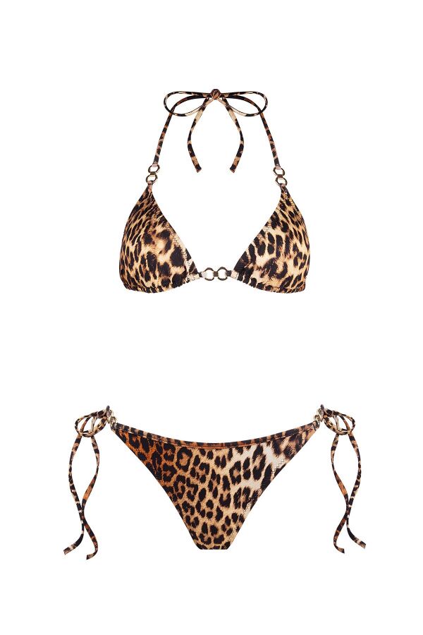 Ayyıldız 5640 Kahverengi Leopar Bikini Takımı - 5