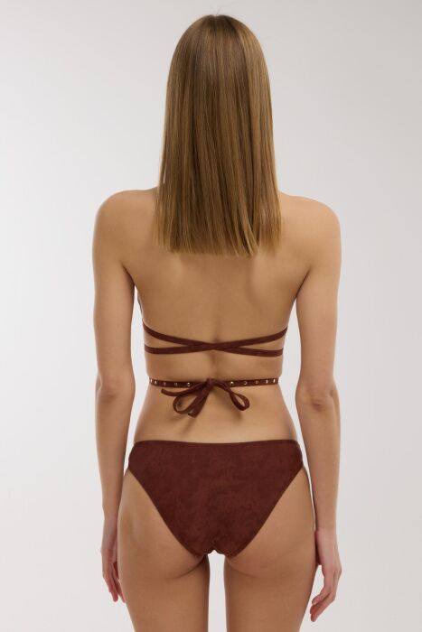 Ayyıldız 5701 Kahverengi Üçgen Bikini Takımı - 3