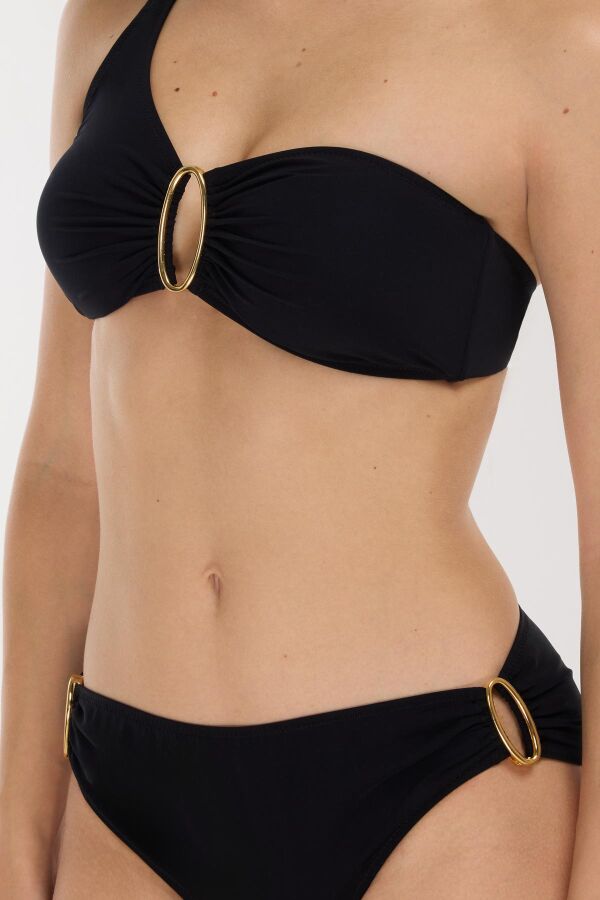 Ayyıldız 5709 Siyah Tek Omuz Bikini Takımı - 2