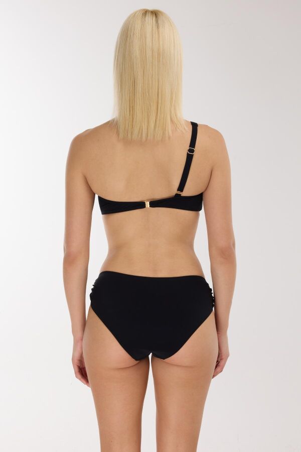 Ayyıldız 5709 Siyah Tek Omuz Bikini Takımı - 5