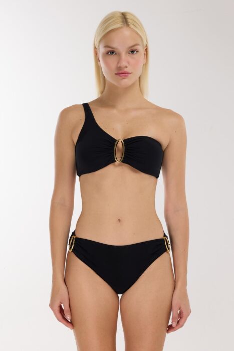 Ayyıldız 5709 Siyah Tek Omuz Bikini Takımı - 1