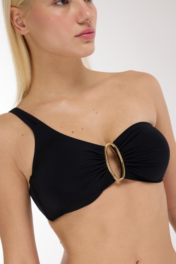 Ayyıldız 5709 Siyah Tek Omuz Bikini Takımı - 3