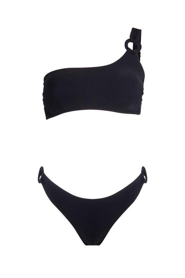 Ayyıldız 5711 Siyah Tek Omuz Bikini Takımı - 5