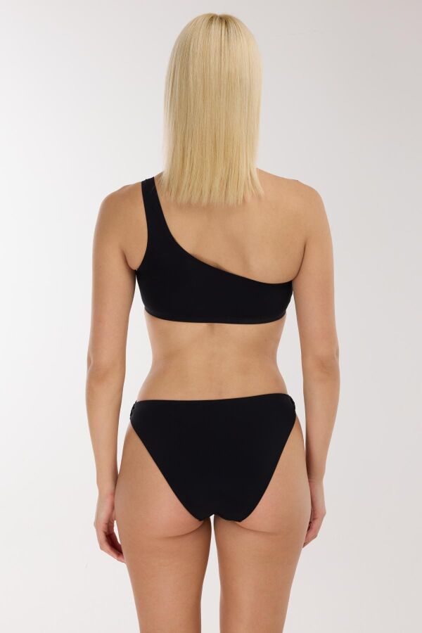 Ayyıldız 5711 Siyah Tek Omuz Bikini Takımı - 4