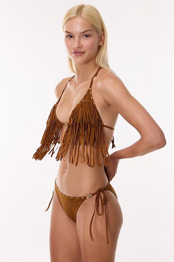 Ayyıldız 5714 Açık Kahverengi Püsküllü Bikini Takımı - 2