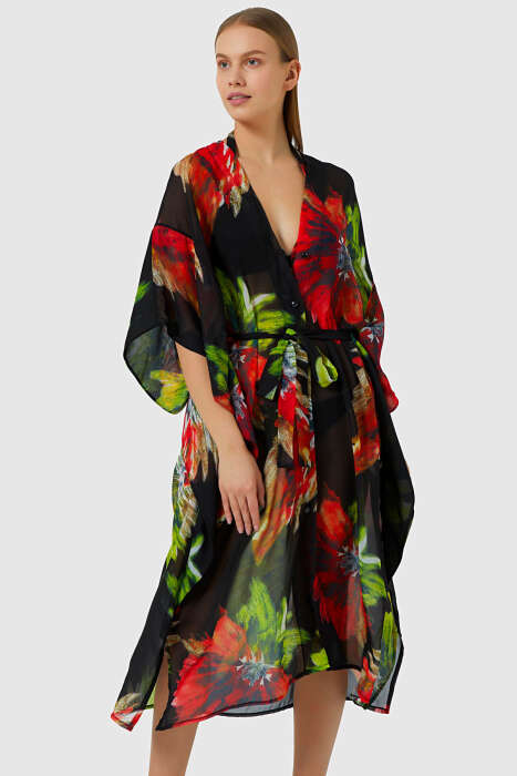 Ayyıldız 5808 Siyah Plaj Elbisesi - 3