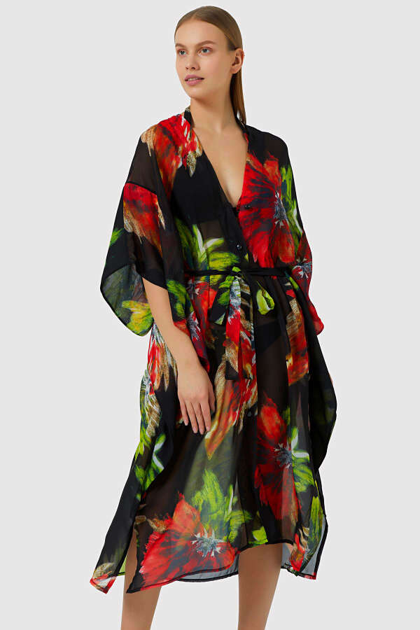 Ayyıldız 5808 Siyah Plaj Elbisesi - 3