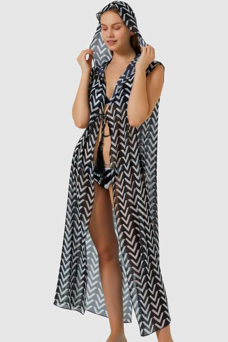 Ayyıldız 5810 Zigzag Plaj Elbisesi - AYYILDIZ
