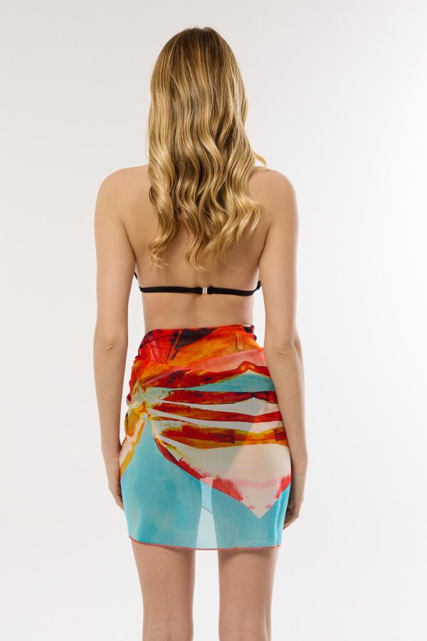 Ayyıldız 5812 Kırmızı Desenli Pareo - 2