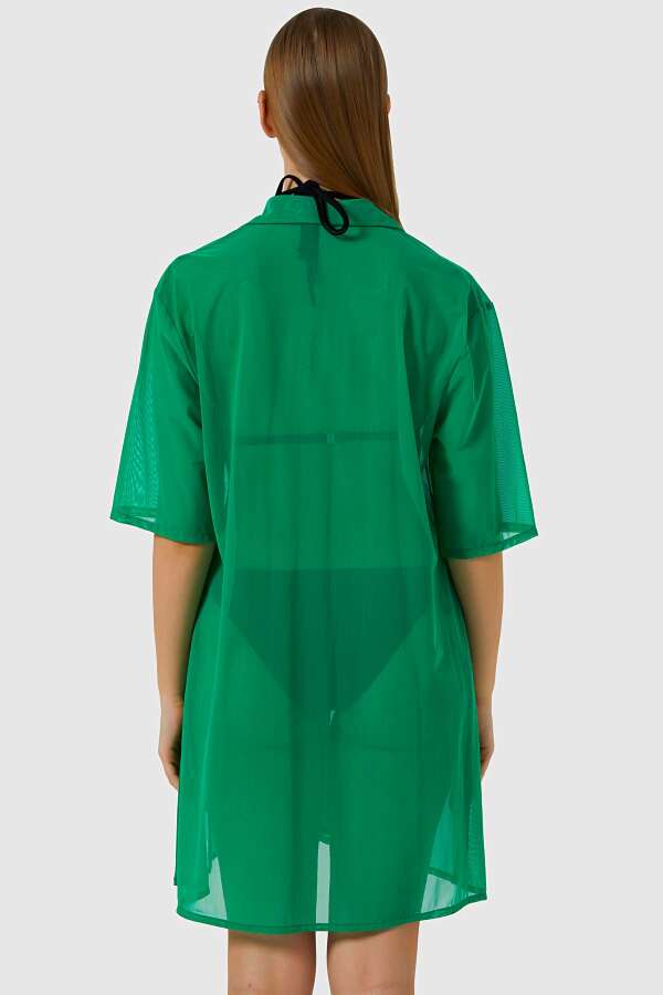 Ayyıldız 3812 Nil Yeşil Plaj Elbisesi - 2