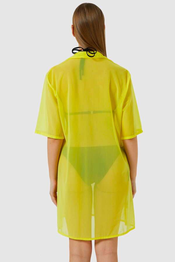 Ayyıldız 3812 Sarı Plaj Elbisesi - 2