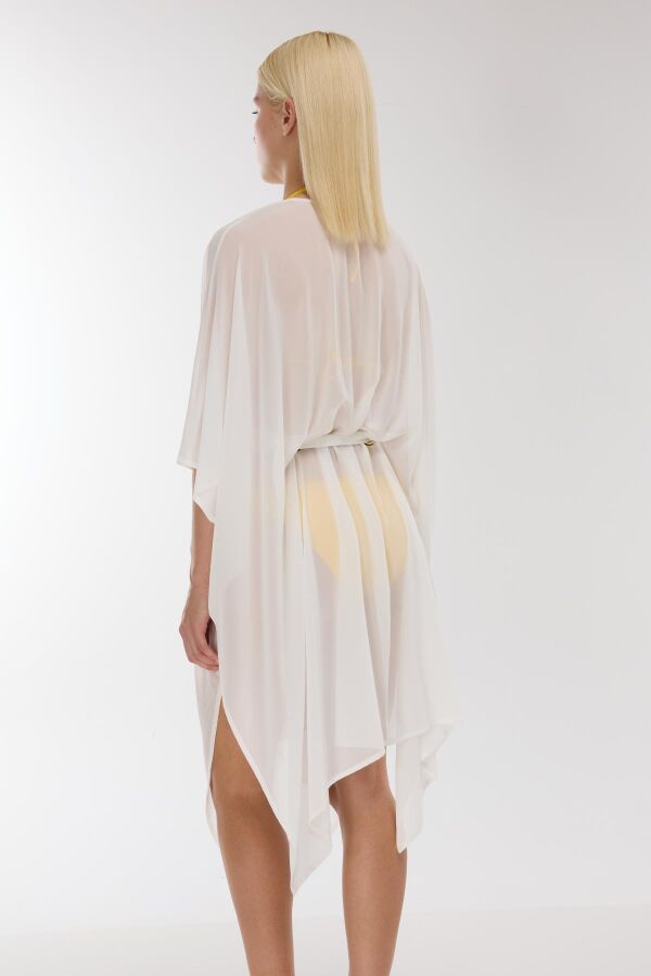 Ayyıldız 5905 Beyaz Plaj Elbisesi - 3