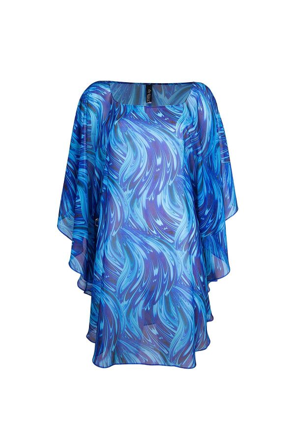 Ayyıldız 5900 Turkuaz Desenli Plaj Elbisesi - 4