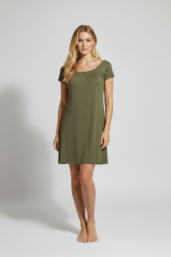Ayyıldız 59333 Haki Penye Elbise - 1