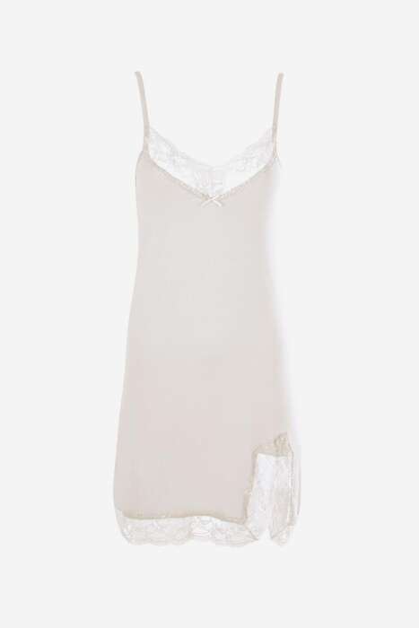 Ayyıldız 59442 Ekru Penye Gecelik - 4