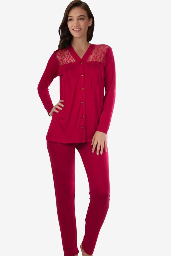 Ayyıldız 59469 Bordo Pijama Takımı - 1