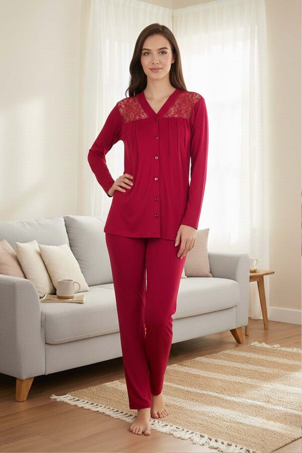 Ayyıldız 59469 Bordo Pijama Takımı - 1