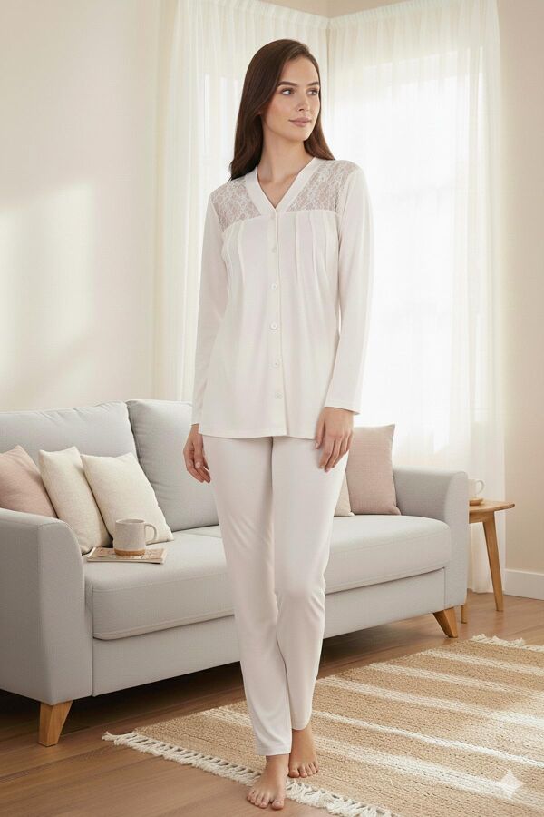 Ayyıldız 59469 Ekru Pijama Takımı - 1