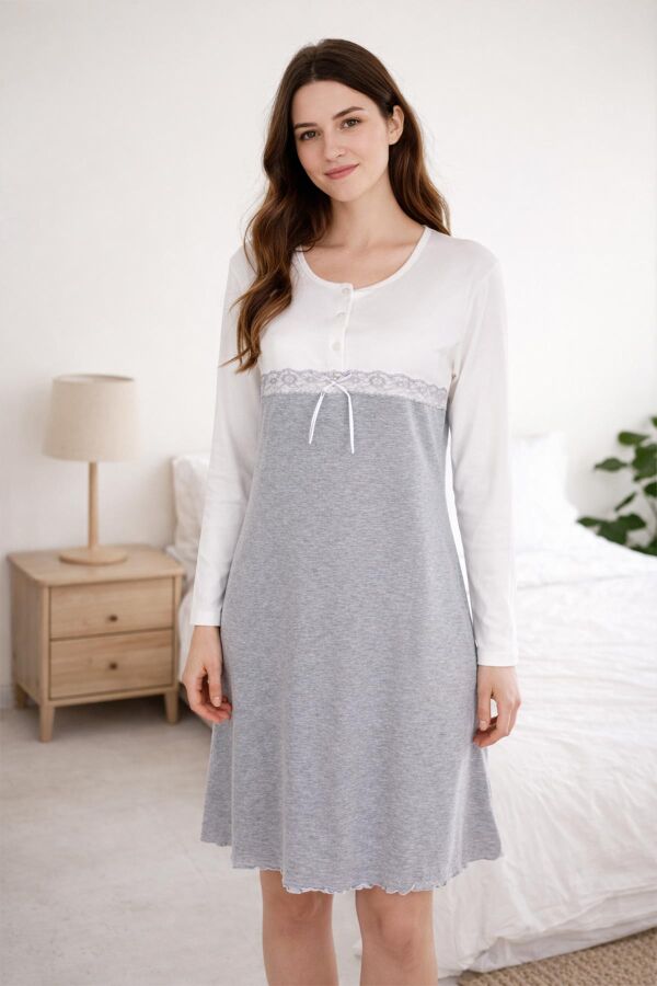 Ayyıldız 59504 Gri Gecelik - 1
