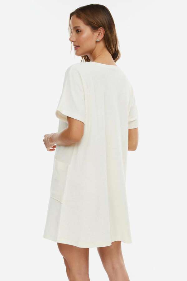 Ayyıldız 59515 Ekru Havlu Elbise - 2
