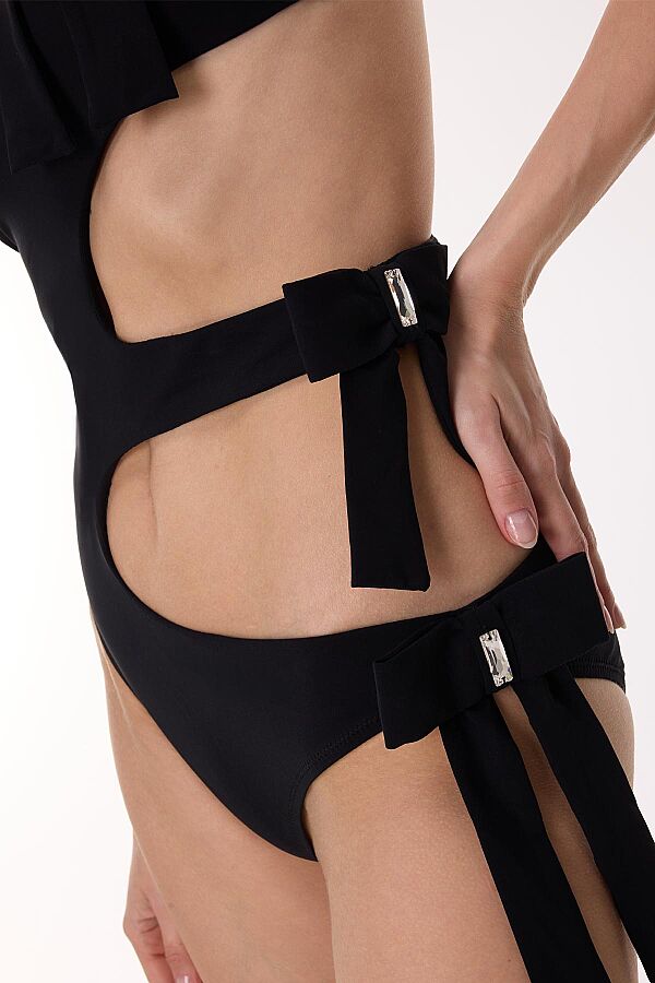 Ayyıldız 6120 Siyah Tek Omuz Mayokini - 4