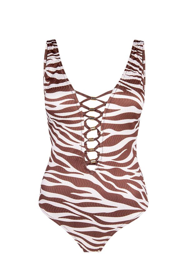 Ayyıldız 6208 Kahverengi Zebra Askılı Mayo - 4