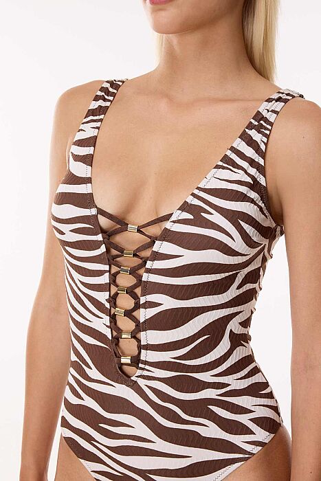 Ayyıldız 6208 Kahverengi Zebra Askılı Mayo - AYYILDIZ (1)