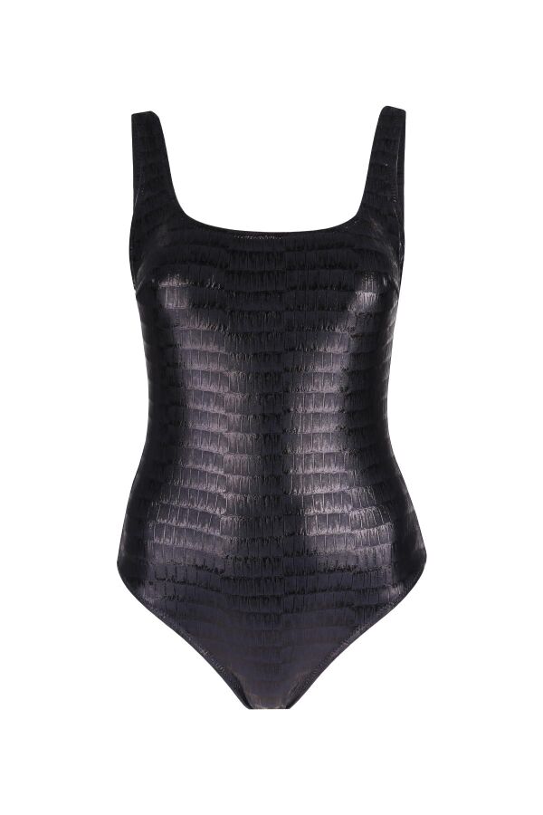 Ayyıldız 6213 Parlak Siyah Kare Yaka Mayo - 4