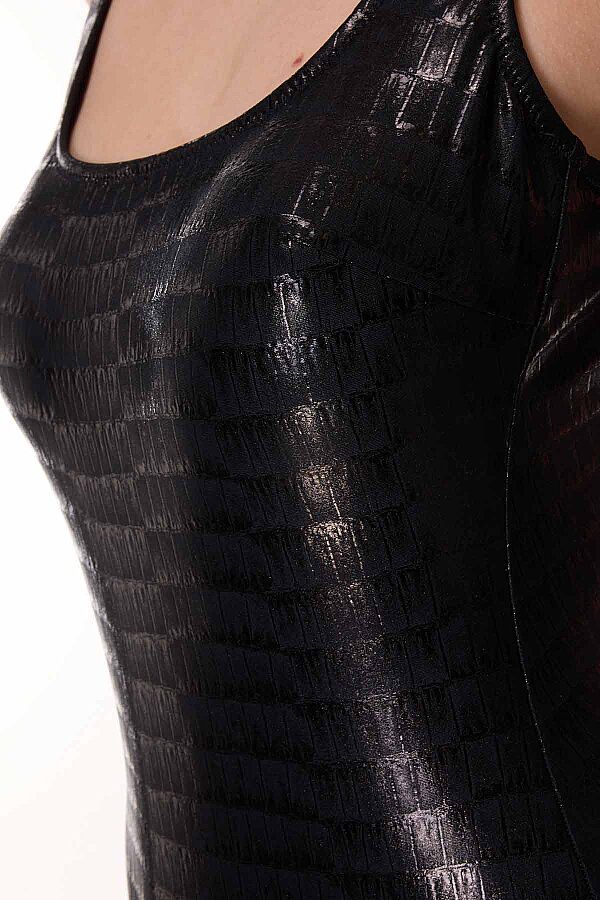 Ayyıldız 6213 Parlak Siyah Kare Yaka Mayo - 2