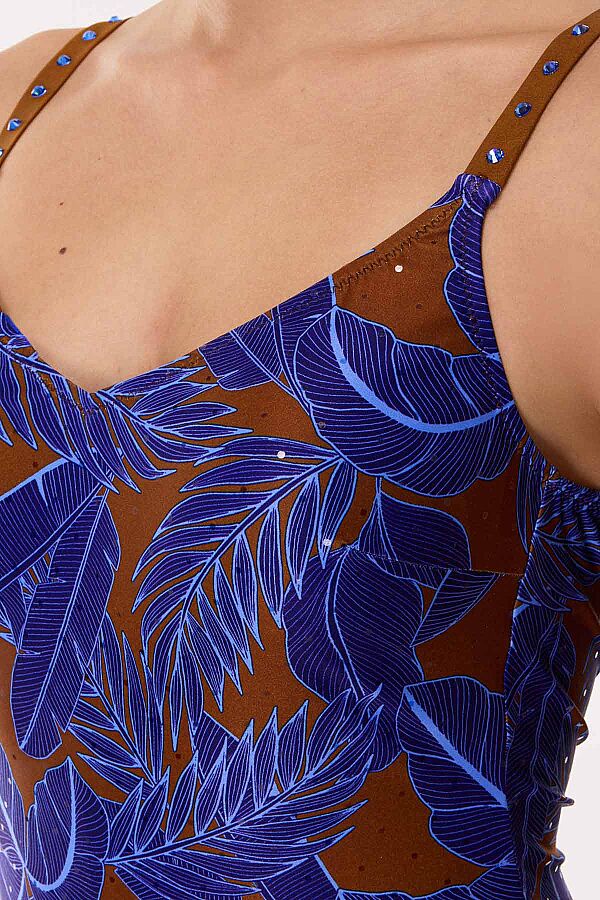 Ayyıldız 6214 Toparlayıcı Mor Desenli Mayo - 2