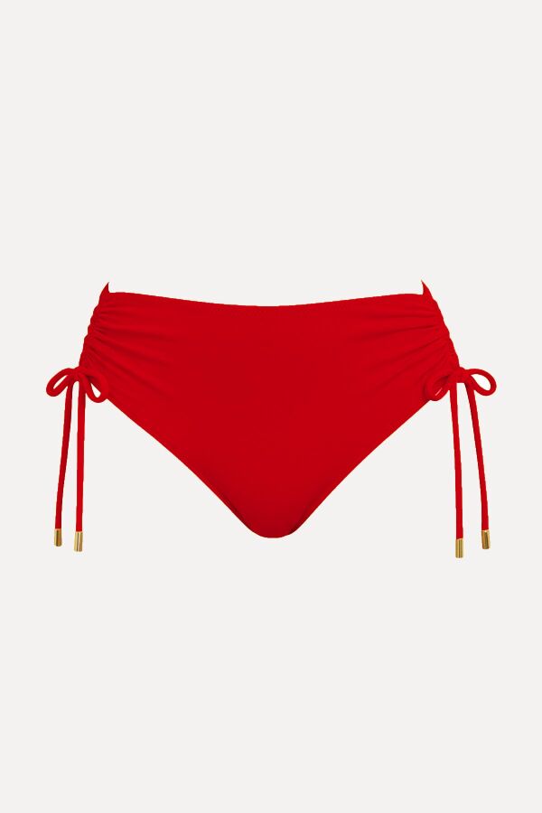 Ayyıldız 63059 Kırmızı Büzgülü Yüksek Bel Bikini Altı - 3